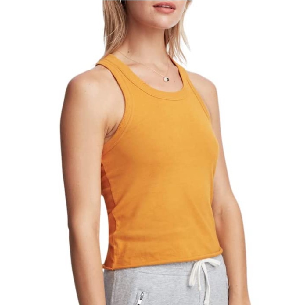 Bandier Sincerely Jules The Willow Scoop Neck Tank In Goldenrod